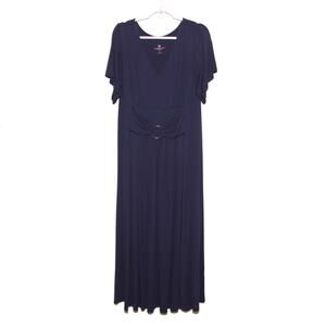 Laurie Felt Lake House Blue Maxi Dress Size Large Knit